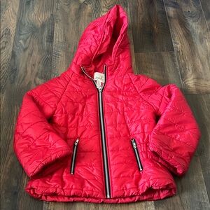 Peek Kids Vibrant Red Puffer Jacket sz L (8)